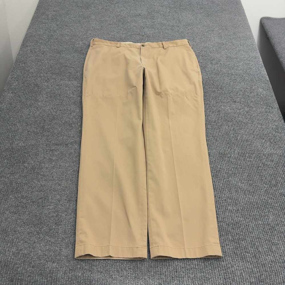 Brooks Brothers Chino Pants Mens 40 Khaki Cotton Clark Fit Advantage Business